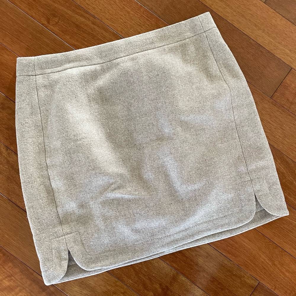 J. Crew factory shirttail mini skirt wool blend size 4